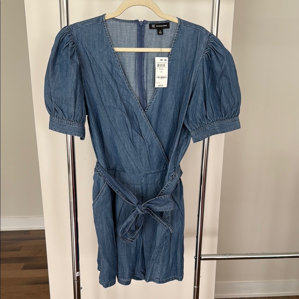 NWT Denim Wrap Romper